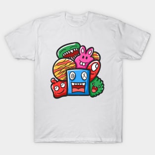 Monster Character Doodle Art T-Shirt